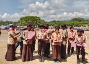 Regu Putri SDN 4 Kalenrunge Raih Juara 3 Lomba Garapan Sapi di Perkemahan Kwarran Lalabata 2025