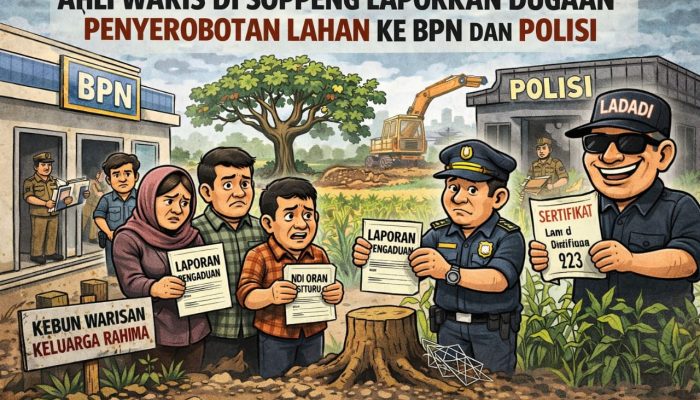 Ahli Waris di Soppeng Laporkan Dugaan Penyerobotan Lahan ke BPN dan Polisi