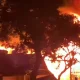Diduga Akibat Arus Pendek Listrik, Rumah Panggung Musnah Dilalap Api